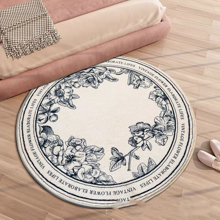 Tapis ronds en fausse fourrure de mouton douce Ma boutique