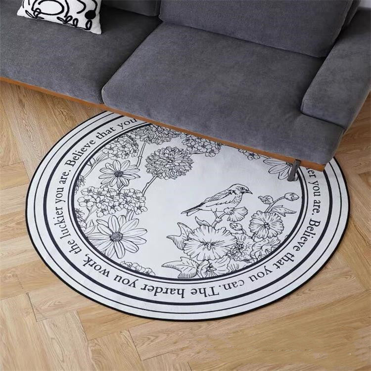 Tapis ronds en fausse fourrure de mouton douce Ma boutique